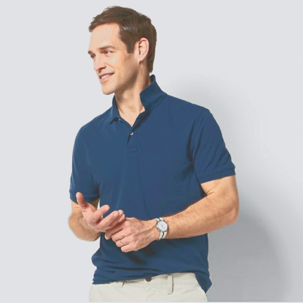 Men's Sonoma Goods For Life® Supersoft Blue Lightweight Polo Size Medium